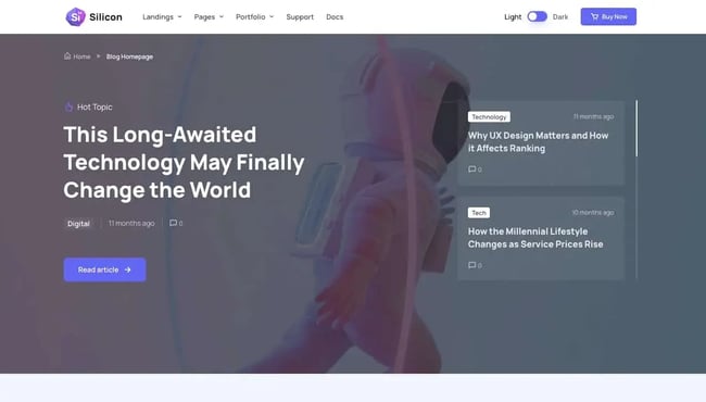 silicon best wordpress tech themes