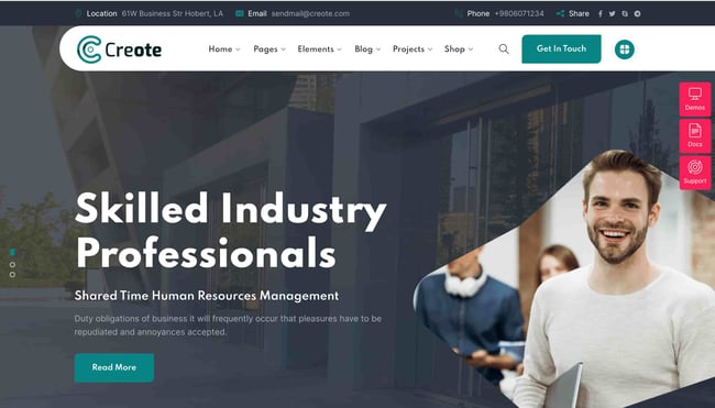 Creote: best accountant wordpress themes