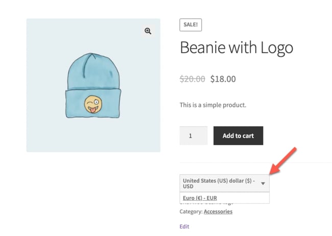 best woocommerce plugins: woocommerce multilingual currency exchange example 