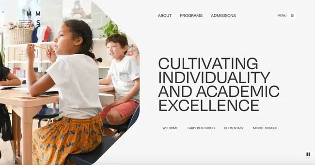 metropolitan montessori school homepage best school websites examples 