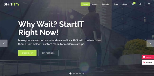 wordpress themes for business: startit 
