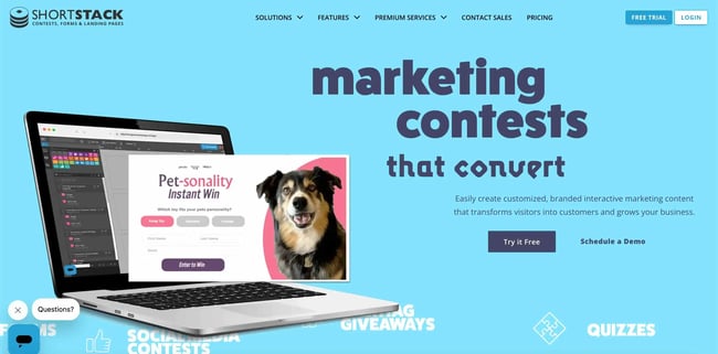 shortstack contest plugin wordpress homepage shortstack
