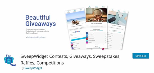 contest plugin wordpress sweepwidget directory homepage 
