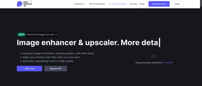 ai website design tools: let's enhance homepage 