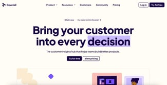 ux tools: dovetail homepage
