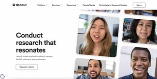 UX tools: Dscout homepage