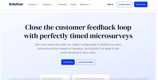 ux tools: refiner homepage