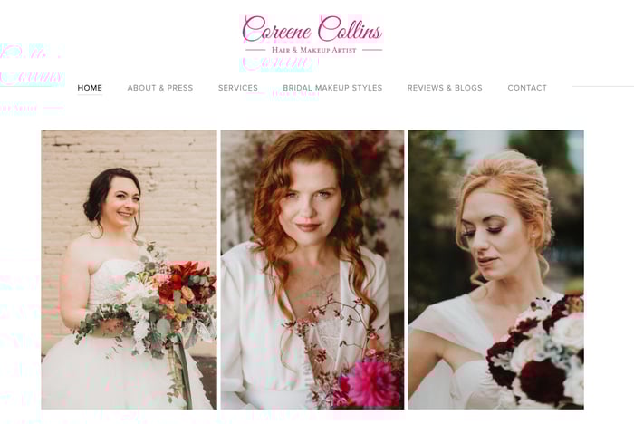 Hair and makeup Artist Coreene Collins