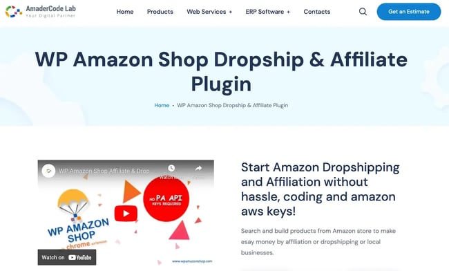 Wordpress amazon shop