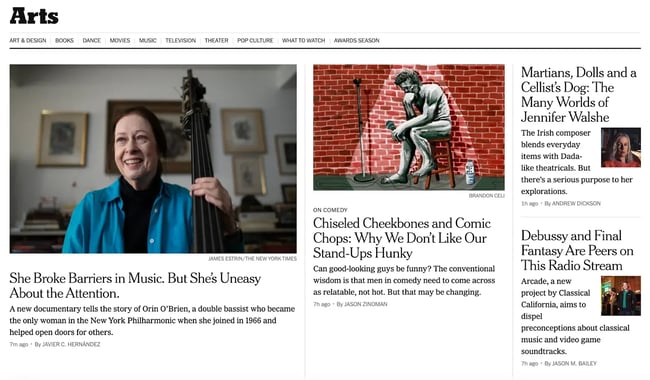 CSS Wrap Text in Action, new york times art section