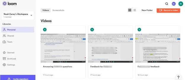 Loom cloud dashboard