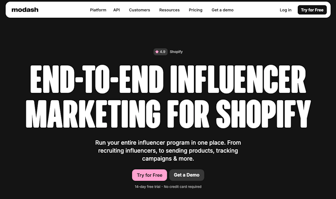 Modash Influencer Marketing tool