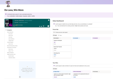 Gabrielle's notion do less, win more