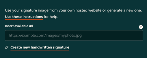 HubSpot E-Mail-Signatur-Generator: Bild-URL einfuegen