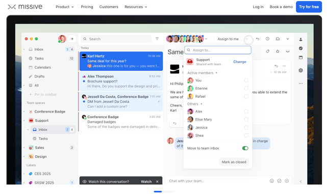 Email Ticketing System: Missive