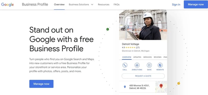 Screenshot of Google My Business, which can improve local SEO audits