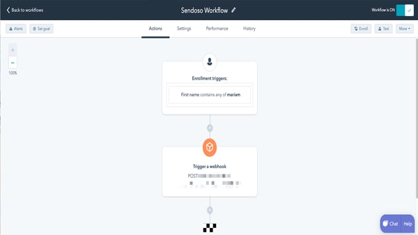 Screenshot of Sendoso integration in HubSpot