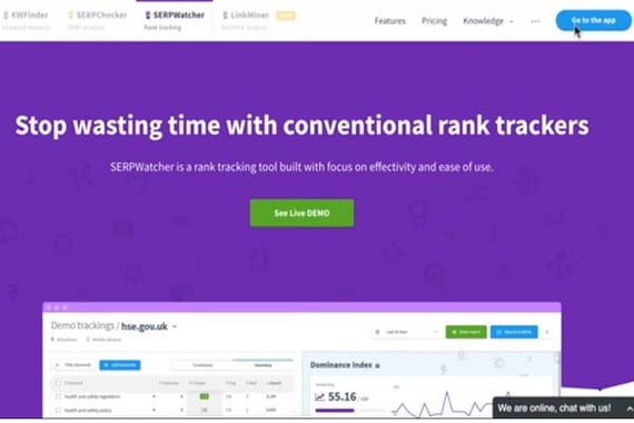 SerpWatcher, herramienta SERP