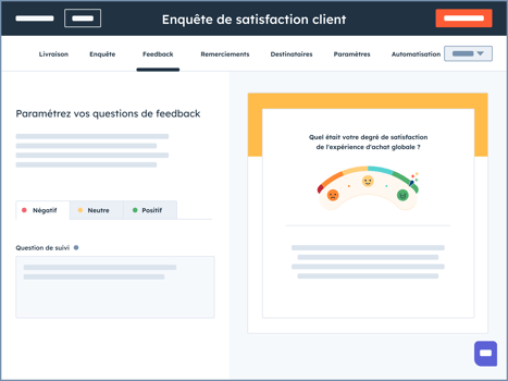 sondage anonyme depuis l'outil HubSpot