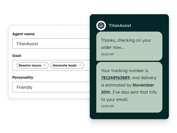 Service and Commerce Hub Customer agent