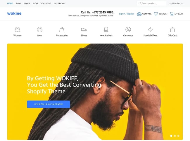 Shopify website themes