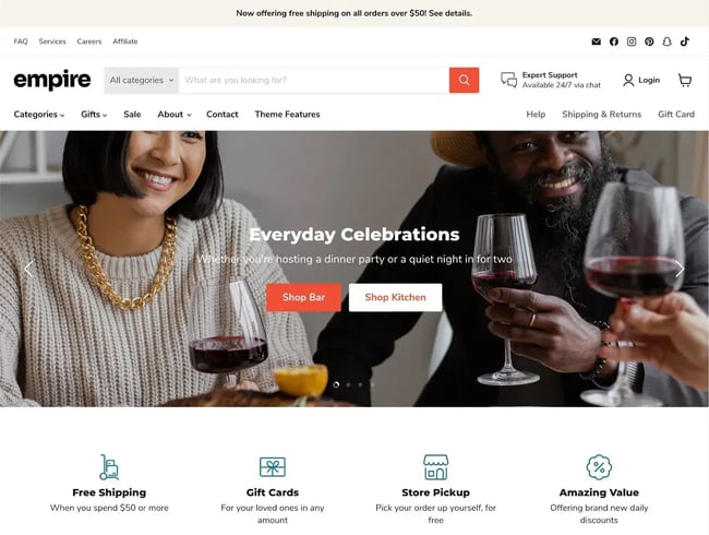 Shopify website themes5