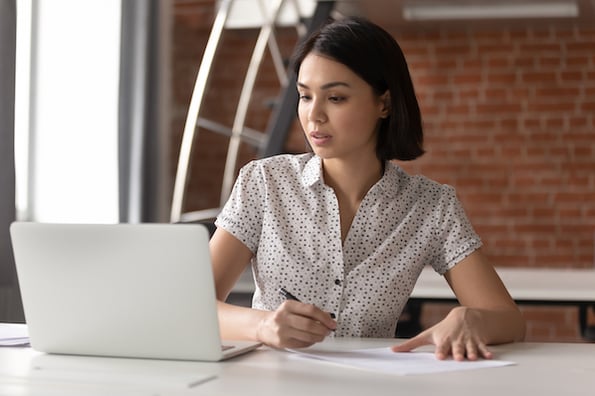 Site owner doing website optimization for her business.