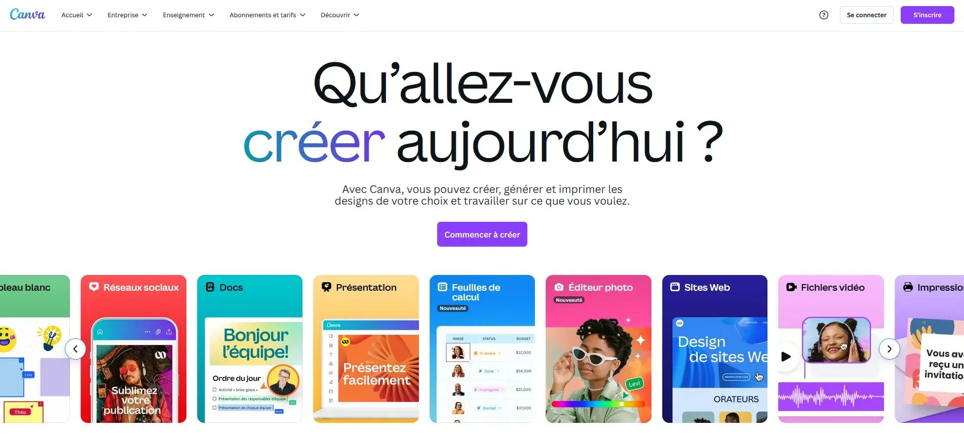 Site web Canva