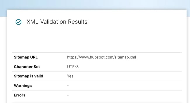 Sitemap structure for SEO, XML validation results panel showing a valid sitemap with UTF-8 encoding and no errors