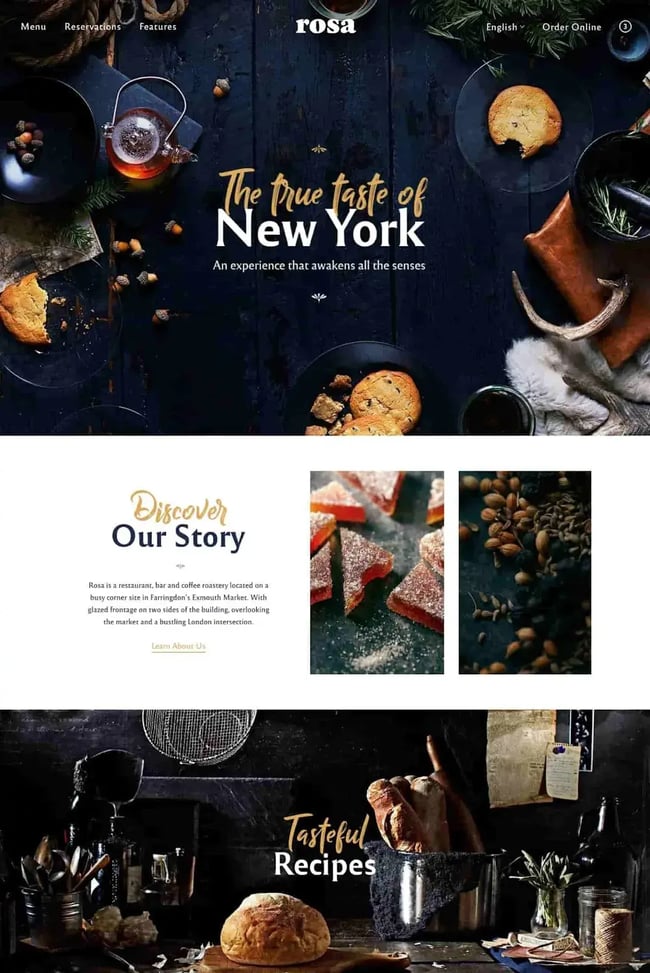 Small business WordPress themes, Rosa 2