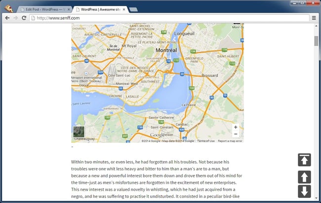 Smooth Scroll Page Up and Down Buttons plugin for WordPress demo