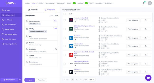 Snov.io Sales Prospecting Tool