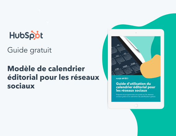 Modèle de calendrier éditorial pour les réseaux sociaux
