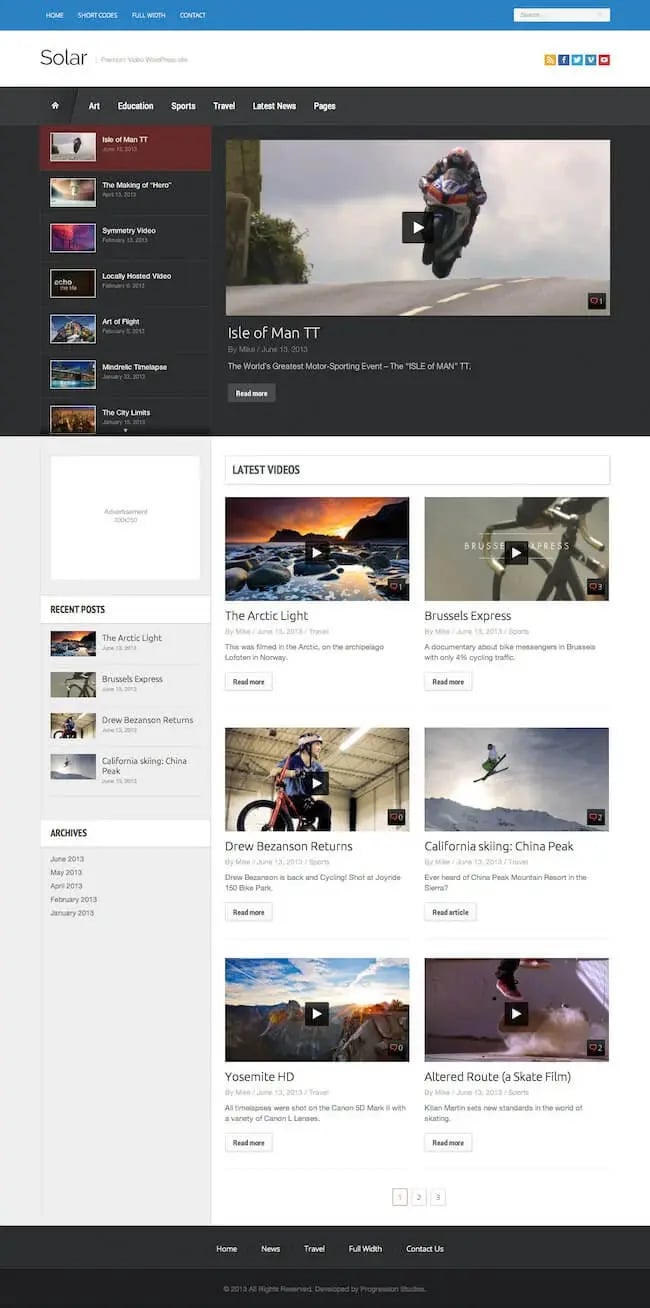 Solar Video Theme