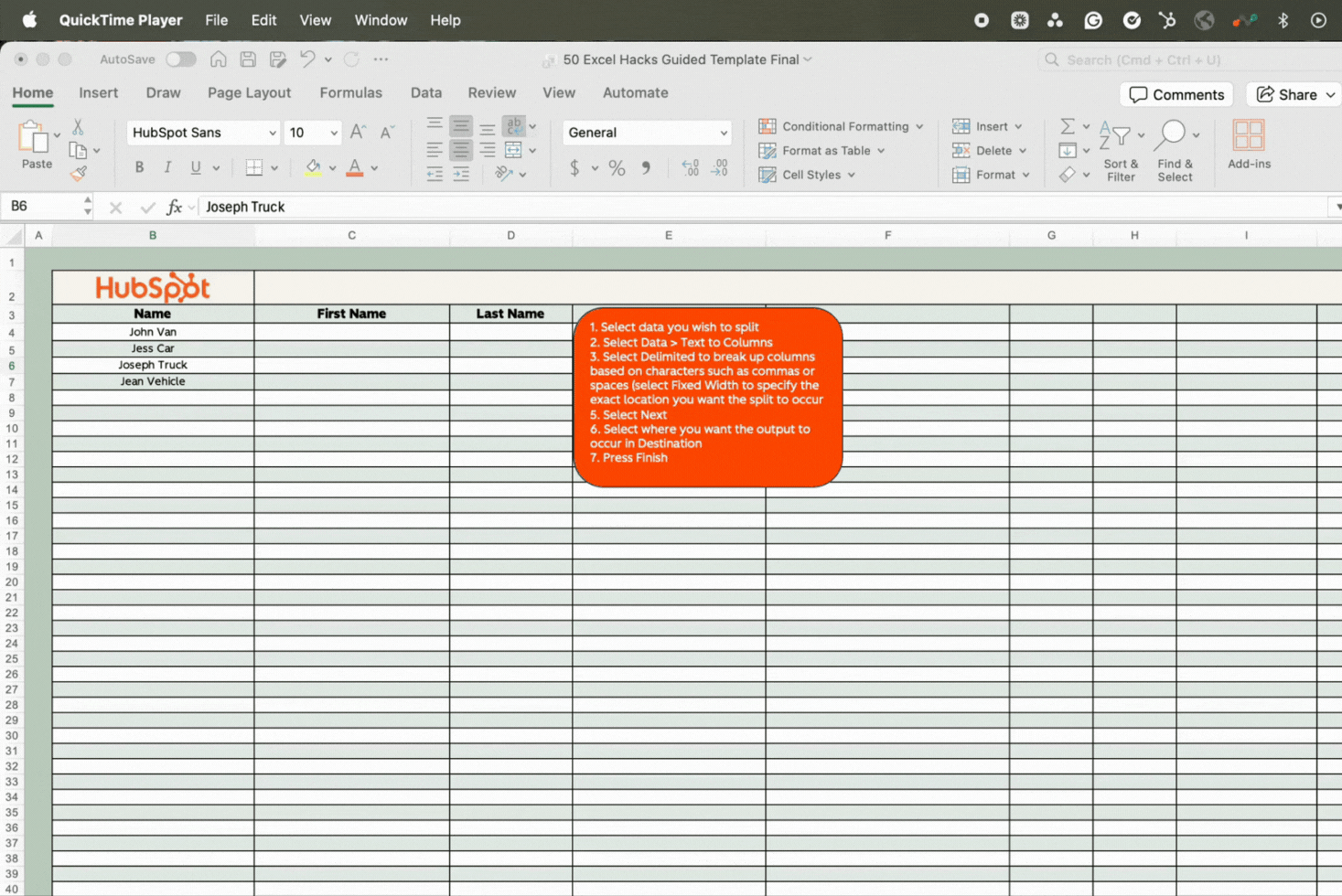 Split data into multiple columns