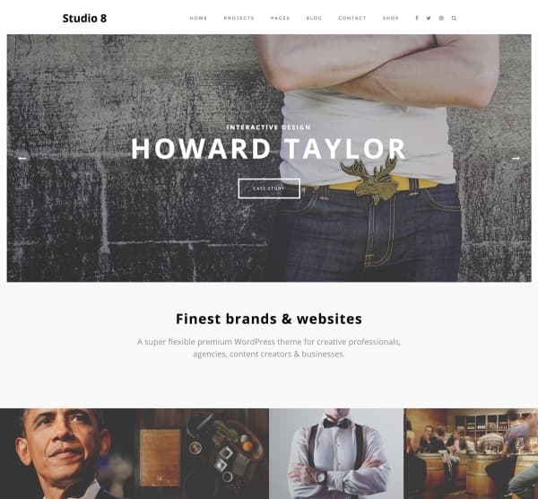 creative wordpress themes: Studio 8