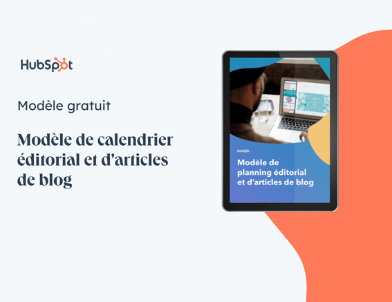 Modèle de calendrier éditorial et d'articles de blog