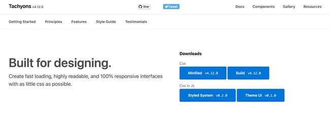 css framework, Tachyons