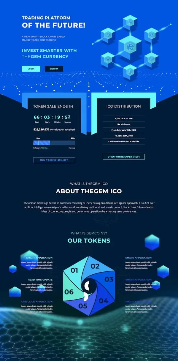 TheGem landing page demo for tech startup