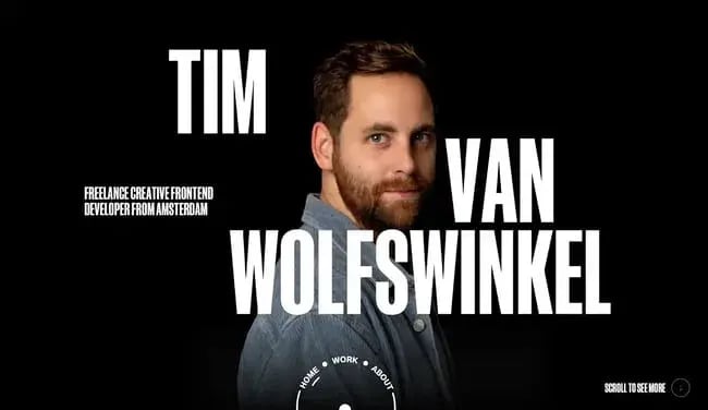 Tim Van Wolfswinkel freelancer website