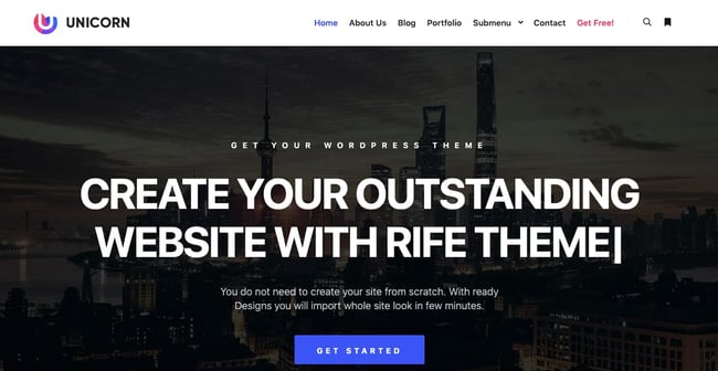 creative wordpress themes: Rife