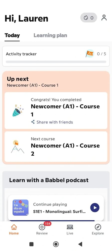 ux goals example, Babbels UX design
