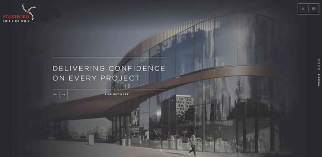 Stortford Interiors construction project website