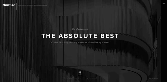 structure corp website homepage