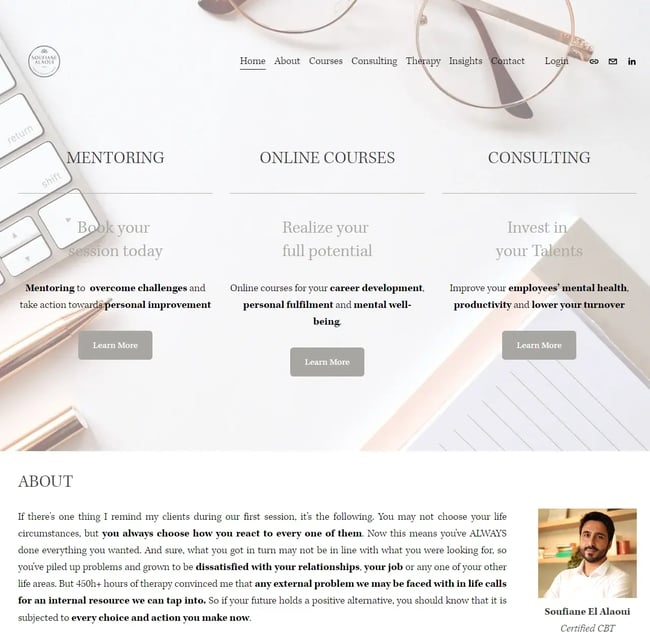 website design for coaches, example from Sheri Kaye HoffIMG Name: sheri