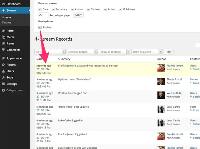 Wordpress tracking plugin, simple history product page Simple History WordPress Plugin: Keep track of recent changes and important events within WordPress. Access an easy-to-use log and audit trail on your dashboard or a separate page, perfect for websites with multiple content editors to enhance collaboration and oversight.