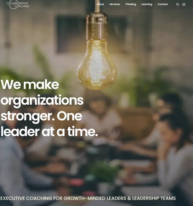 website design for coaches, example from Collaborative CoachingIMG Name: collaborative