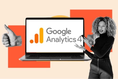 marketer looking at a google analytics screen
