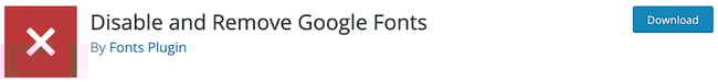 download page for the wordpress google fonts plugin remove google fonts