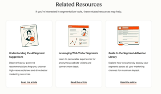 Use AI to select assets for internal linking on a landing page to drive conversions.